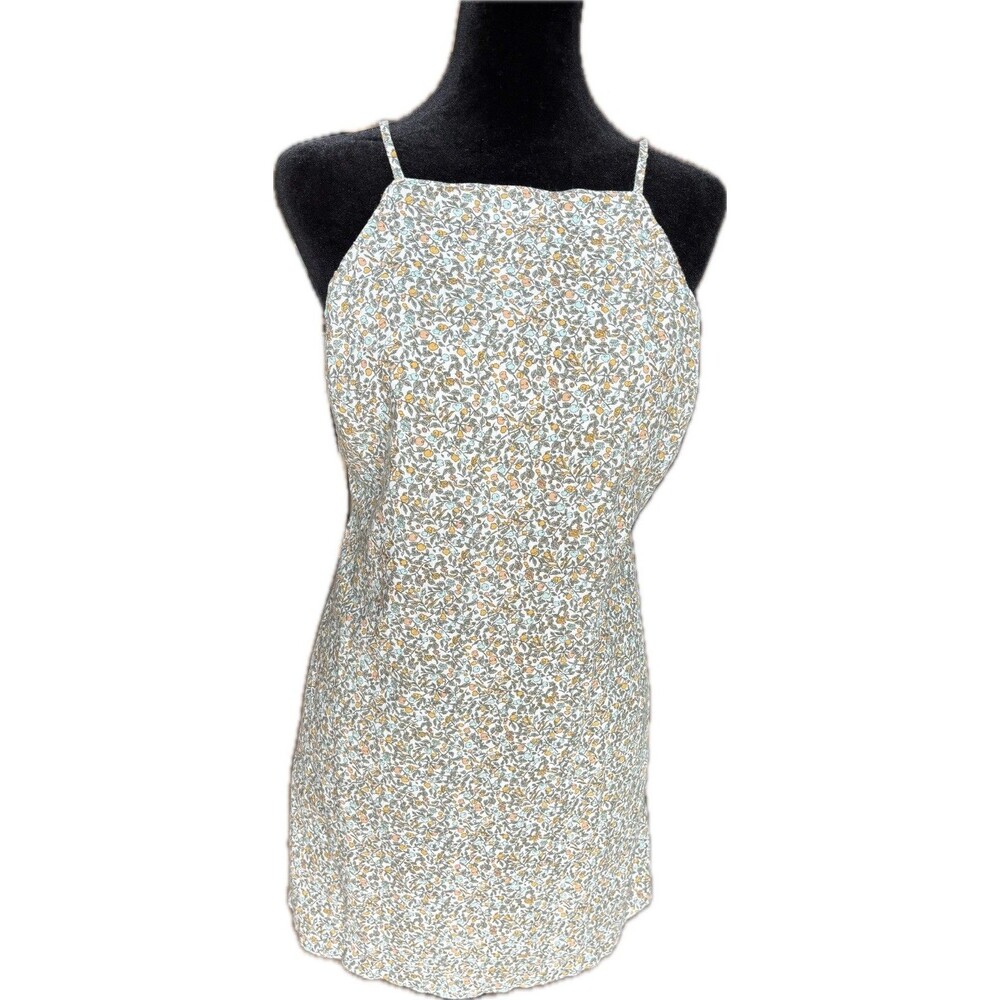 Abercrombie & Fitch Open Back Mini Vine & Fruit Dress Women's Small Linen